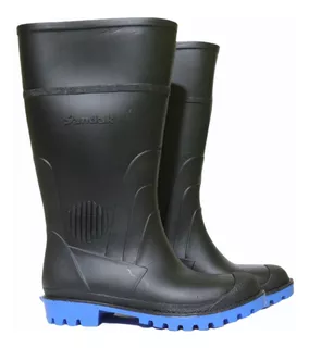 Bota Lluvia Industria Sandak® Tornado Pvc Hule Negro/azul