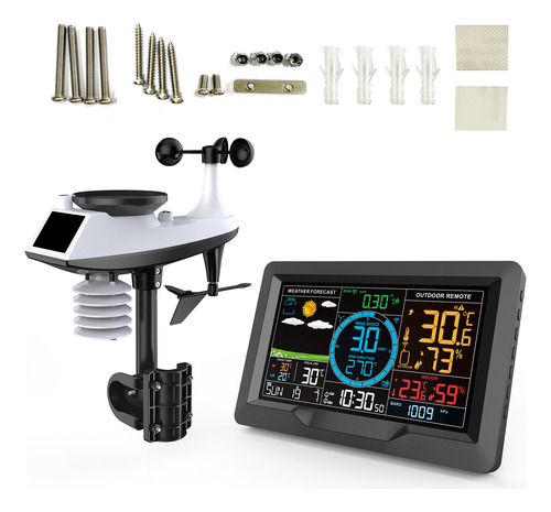Relógio Profissional Hygrothermograph Weather Wind Speed