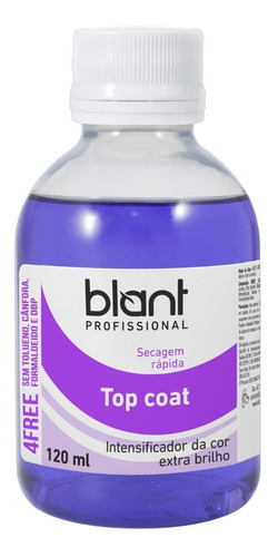 Intensificador De Cores Top Coat 4free Profissional 120ml