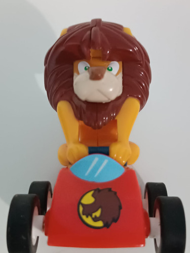 Boneco Leão No Carro De Fricção Kinder Ovo Maxi (Usado)