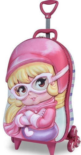 Imagem 4 de 10 de Mochilete Penelope Charminho Light 3d Escolar + Lancheira