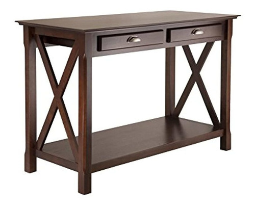 Winsome Wood Xola Console Table Cappuccino Finish