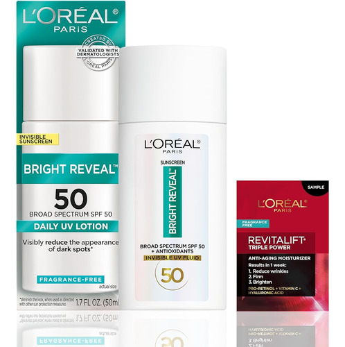 Loréal Paris Bright Reveal Broad Spectrum Daily Spf 50 Face 