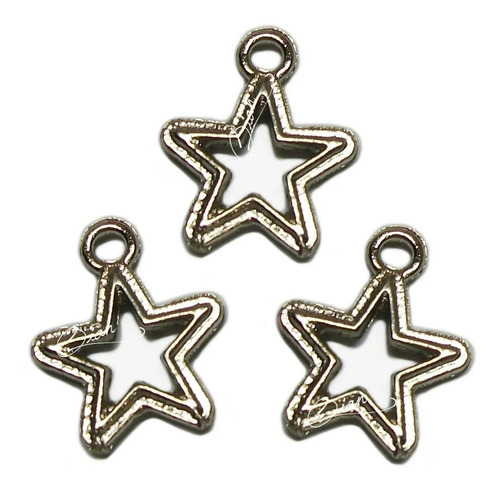 100 Dijes De Metal Estrellas Para Armar Pulseras Bijou Promo