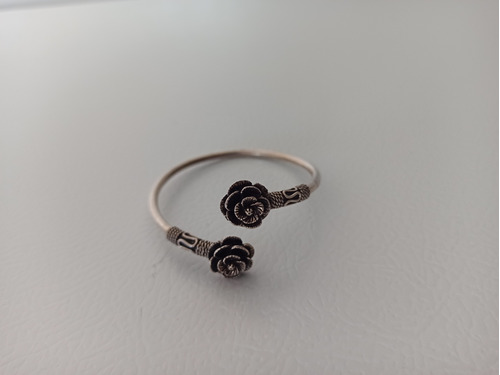 Bonita Pulsera De Plata Con Diseño De Flor Para Niñ@