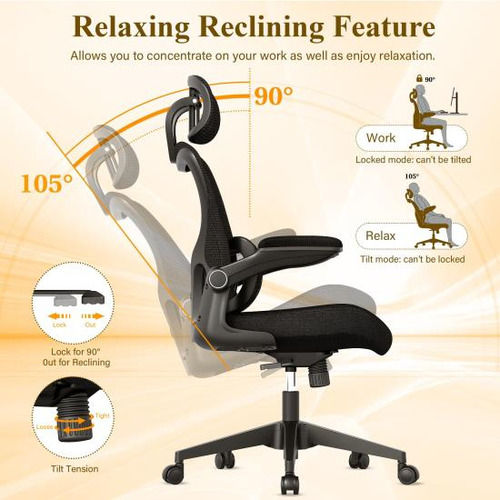 Sunnow Silla De Oficina Ergonómica De Malla, Silla De Escrit