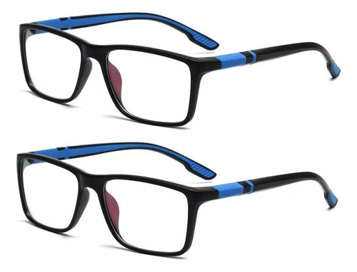 2pcs Gafas Lectura Con Lente Multifocal Progresiva Anti-luz