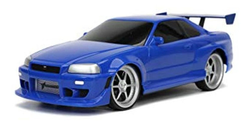 Jada Toys Fast & Furious 1:24 2002 Nissan Gt-r R34 Blue Remo