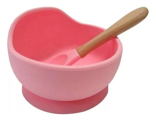 Bowl Silicona Bebe Con Cuchara Premium Colores