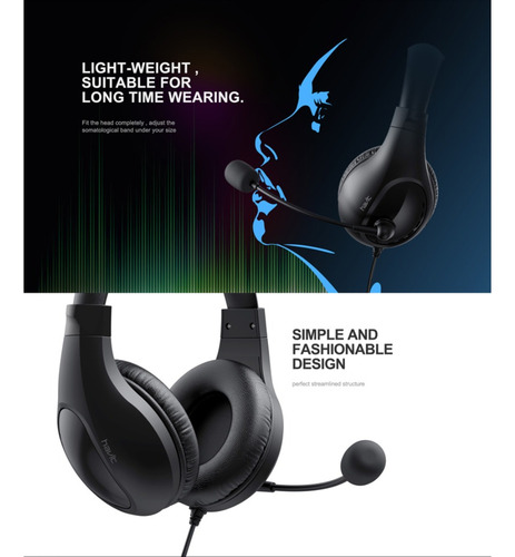 Kit Combo Callcenter 5 Audífonos Diadema Con Micrófono Havit Negro/rojo