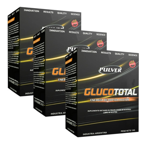 3 Glucototal Glucosa Pulver De 1 Kg C/u Energía Recuperación