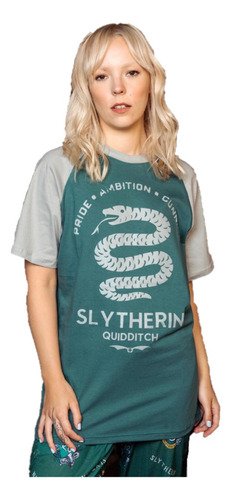 Remera Harry Potter Quidditch Slytherin Tifn