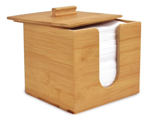 Caja De BambĂș Para Toallas Limpias Y Toallitas