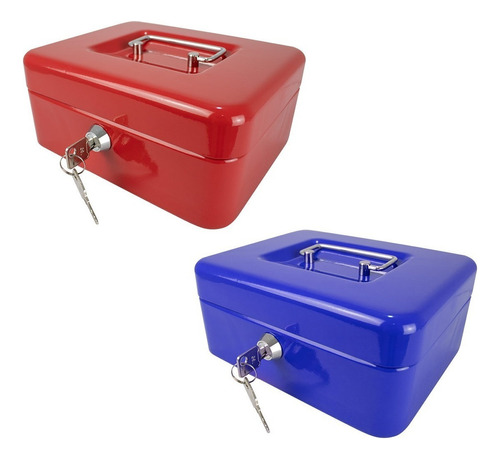 Caja De Dinero Sencilla 20 Cm Color Rojo O Azul Para Monedas