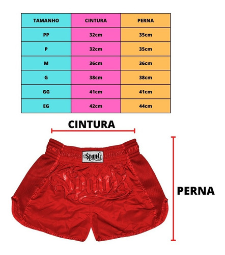 Imagem 4 de 4 de Short De Muay Thai Spank All