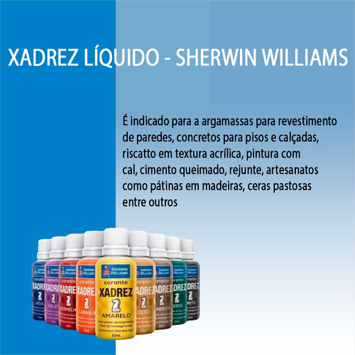 Xadrez Corante 50ml Pintura De Parede Gesso Outros - 2 Und