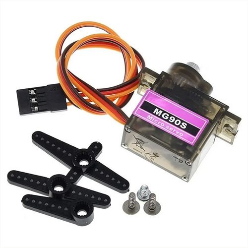 Mini Servo Motor Mg90s Con Engranaje Metal, 180°, Proyectos!