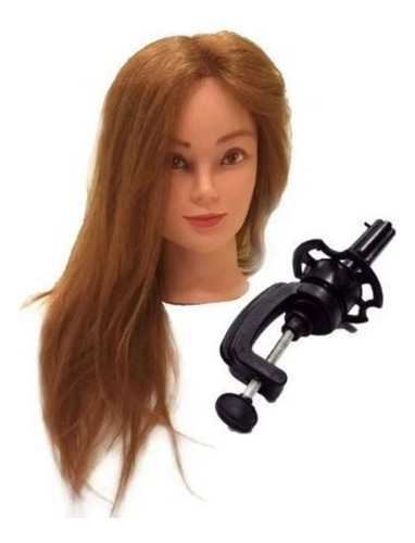 Manequim Cabeça De Boneca Mista 80% Natural Mel Profissiona