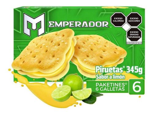 Galletas Gamesa Emperador Limón 345g Pack 6 Unidades