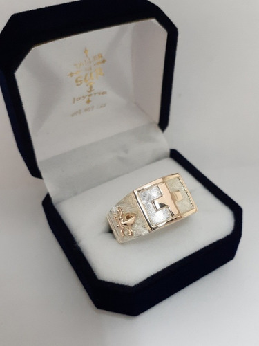 Anillo Profesión Enfermero Plata Y Oro