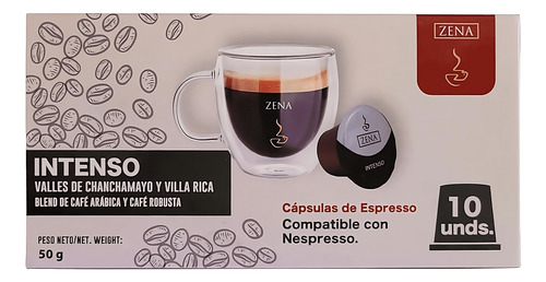 Café En Cáspulas Zena Intenso Compatibles Con Nespresso