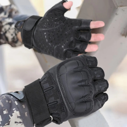 Guantes Tácticos Militares Motocicleta Medio Dedo Protección