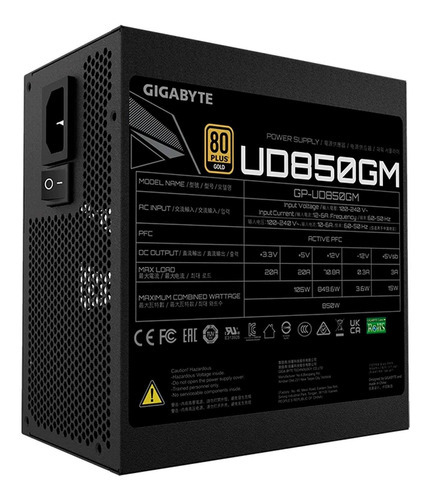Fuente De Poder Gigabyte Ud850gm 850w 80 Plus Oro Kt
