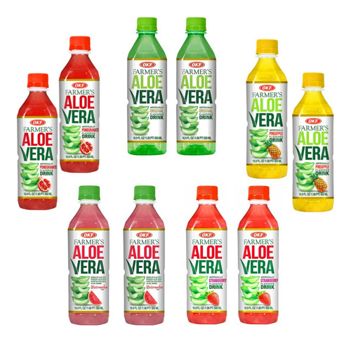 Okf Farmer's - Paquete Variado De Bebidas De Aloe Vera Con S