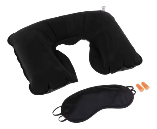 Set Viaje Cuellera Antifaz Tapones Oidos Cojin Cuello Avion