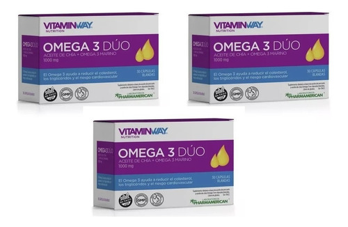 Vitamin Way Omega 3 Duo Aceite De Chia + Omega 3 Marino X3