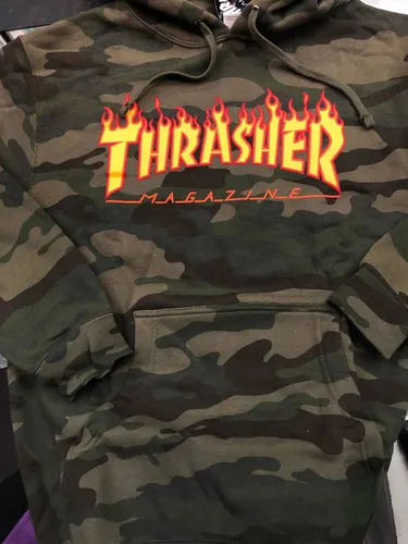 Sudadera Thrasher Flame Camo Nueva Original The Reason Cuotas