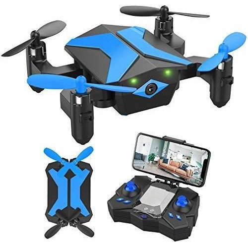 Dron Para Niños Con Mini Camara Control De Voz Color Azul