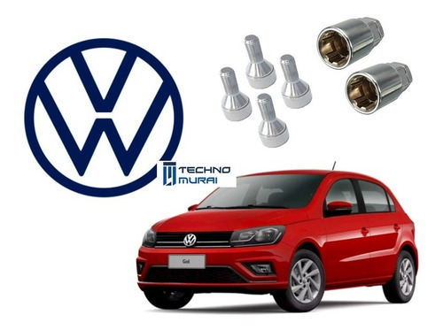 Pernos De Seguridad Rines Volkswagen Gol + Envio Gratis