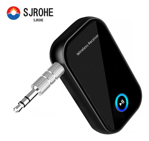 Sjrohe Mini Receptor Bluetooth Audio Cross Transmisor Fm Bluetooth Reproductor De Musica Bluetooth 5.0 Receptores Bocinas Bluetooth Para Auto Audio Hd Bluetooth Transmisor Bluetooth Fm Color Negro