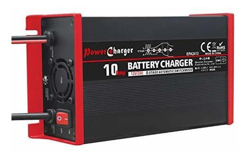 Cargador De Batería Para Automóvil, 12v  24v 10a Mant...