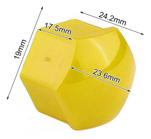 Protector De Tuercas Amarillas Para Ruedas De Coche, 20 Piez