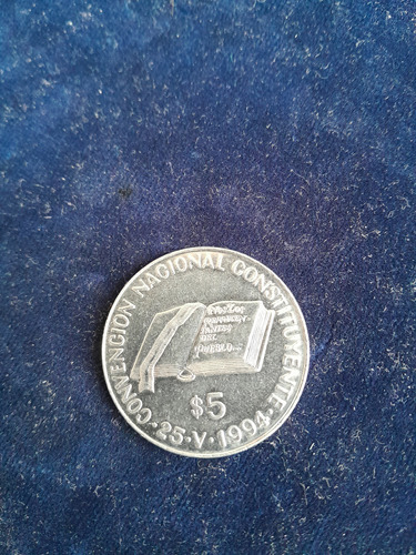 Moneda De 5 Pesos Convencion Nacional Constituyente De 1994