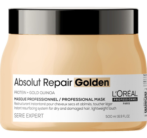 Máscara Absolut Repair Golden Reparacion Loreal Pro 500 Ml