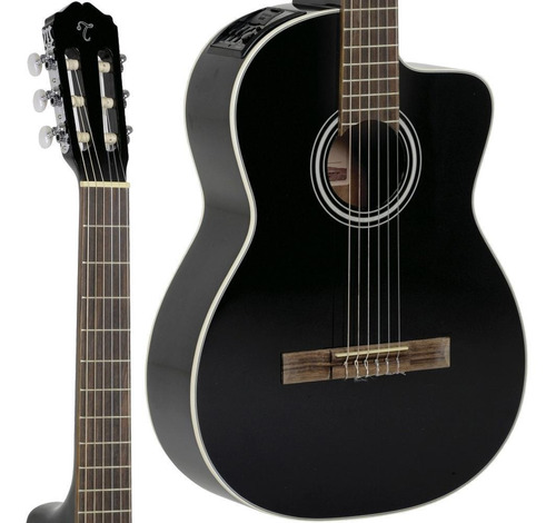 Violão Elétrico Takamine Gc2ce Preto Nylon Brilhante