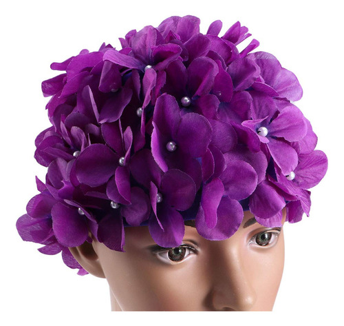 Winomo - Gorro De Natación Con Pétalos Florales Para Mujer