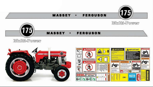 Kit De Calcomanías Para Massey Ferguson 175