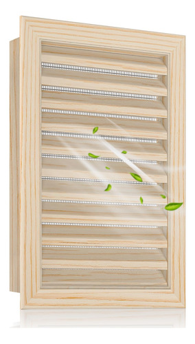 Ventilacion Madera Do Agua 12  X 18  Malla Reemplazable Lisa