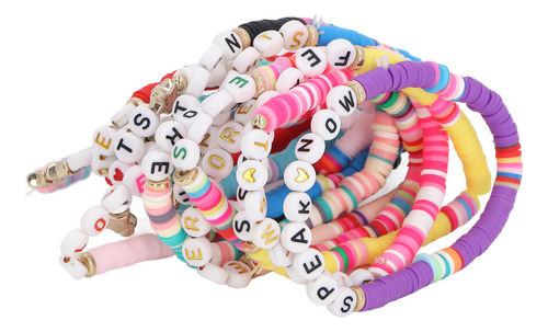 Pulsera Bohemia Con Cuentas, 14 Unidades, Cómoda, Elástica Y