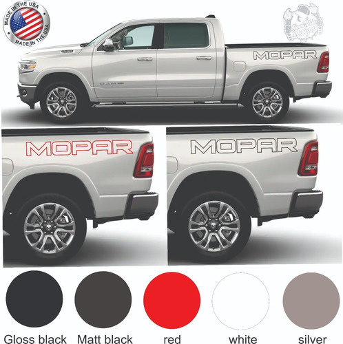 Calco Dodge Ram 1500 / 2500 Mopar Laterales Vinilo