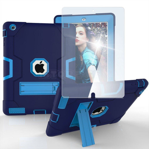 Mica + Protector Uso Rudo Para iPad 4 9.7 A1458 A1459 A1460