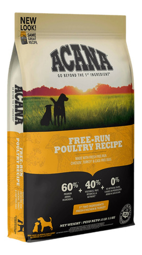 Alimento Acana Free-run Poultry Formula Para Perro 11kg