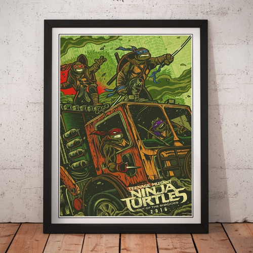 Cuadro Peliculas - Tortugas Ninja - Poster Movie Art Fan