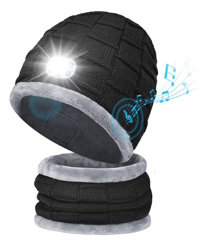 Beanie Bluetooth Sombrero Con Un Juego De Bufanda De Luz Led