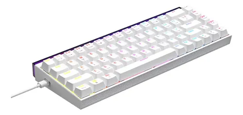 Teclado Mecanico Ajazz Nk68 Switch Red Branco Ingles Us