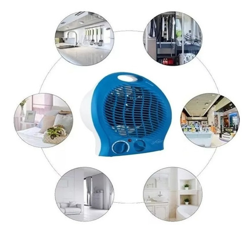 Calefactor Redondo Estufa Con Ventilador 2000 Watts Portátil